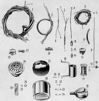 Chart 12 Electrical equipment (rear combination lamp, horn, turn signals)