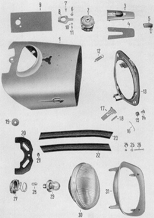 Chart 14 Electrical equipment (headlight)
