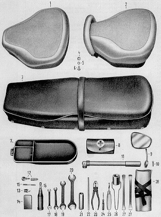 Chart 15 chassis (saddle, tools, accessories)